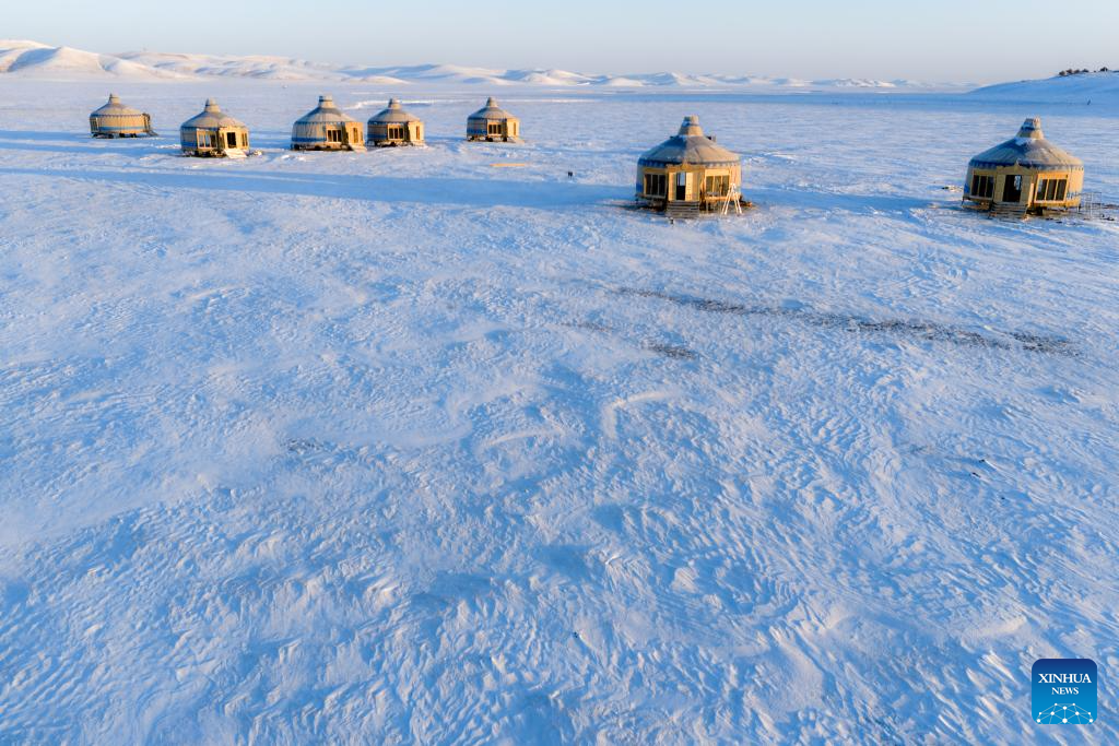 Winter scenery of Chenbarhu Banner Grassland in Hulun Buir, China's Inner Mongolia