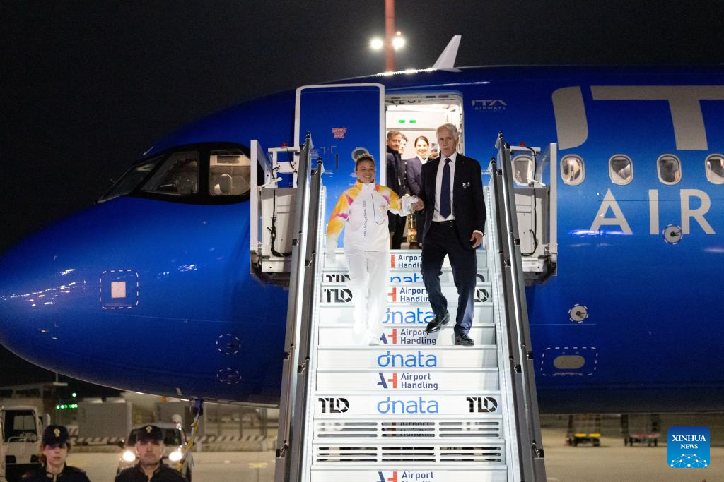 Olympic flame for 2026 Winter Games arrives in Italy