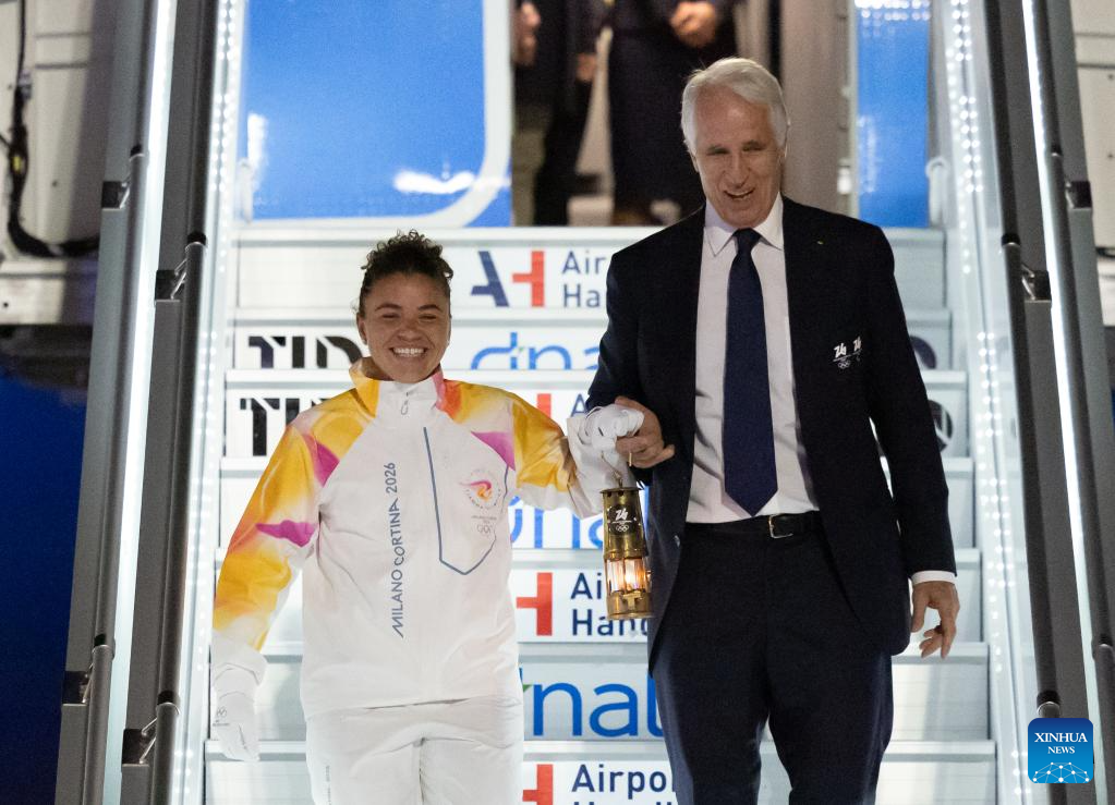 Olympic flame for 2026 Winter Games arrives in Italy