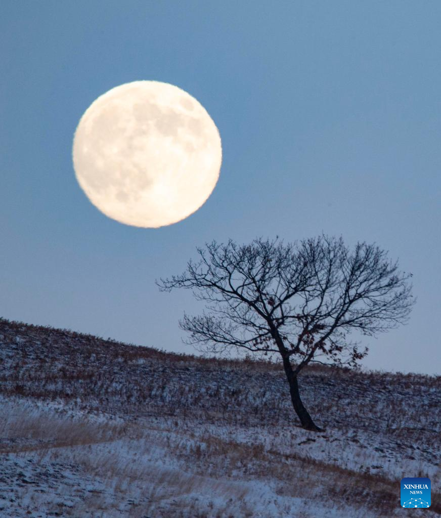 Full moon seen across China