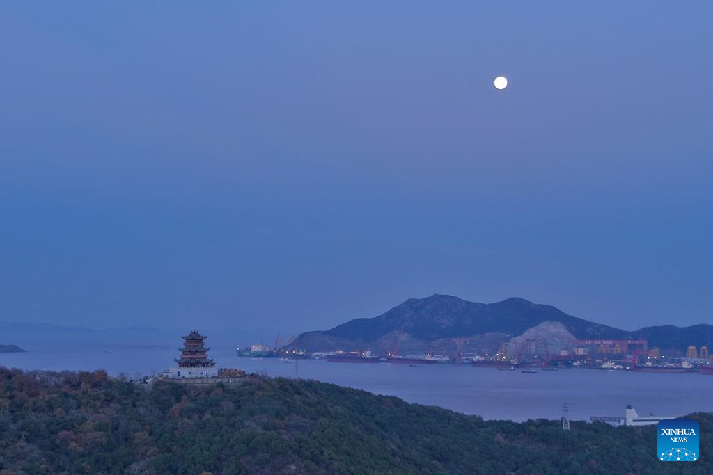 Full moon seen across China