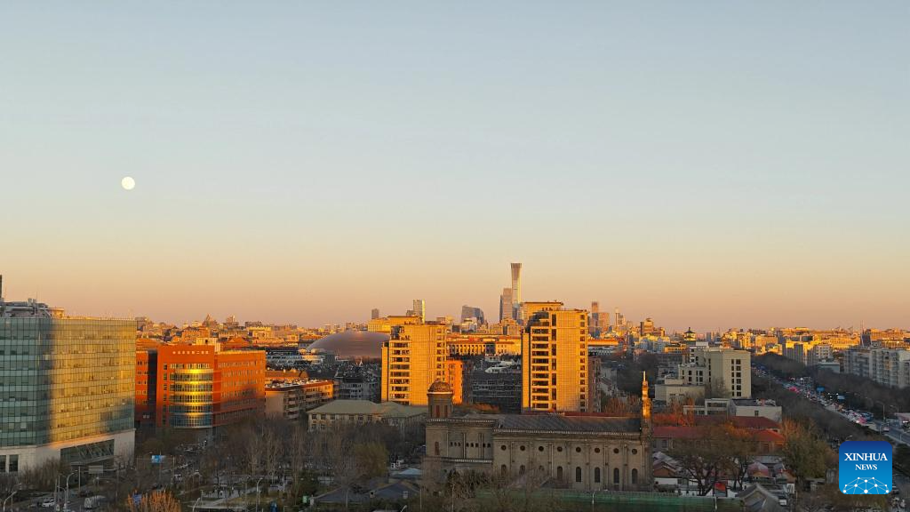 Full moon seen across China