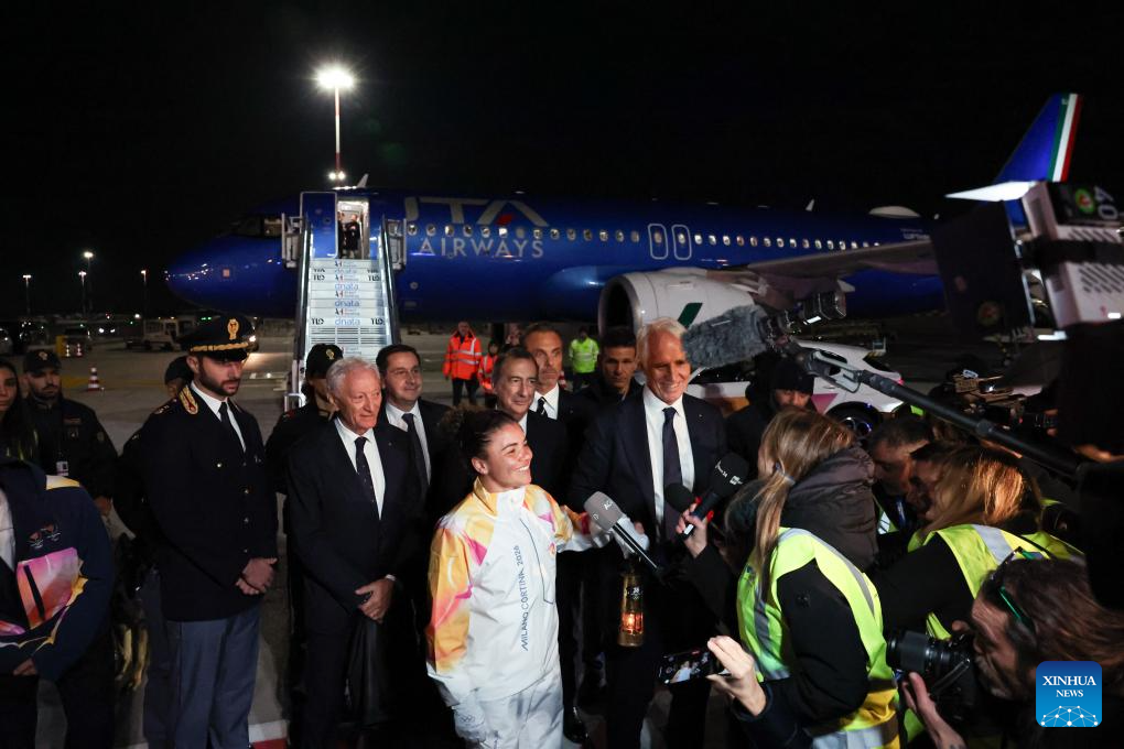 Olympic flame for 2026 Winter Games arrives in Italy