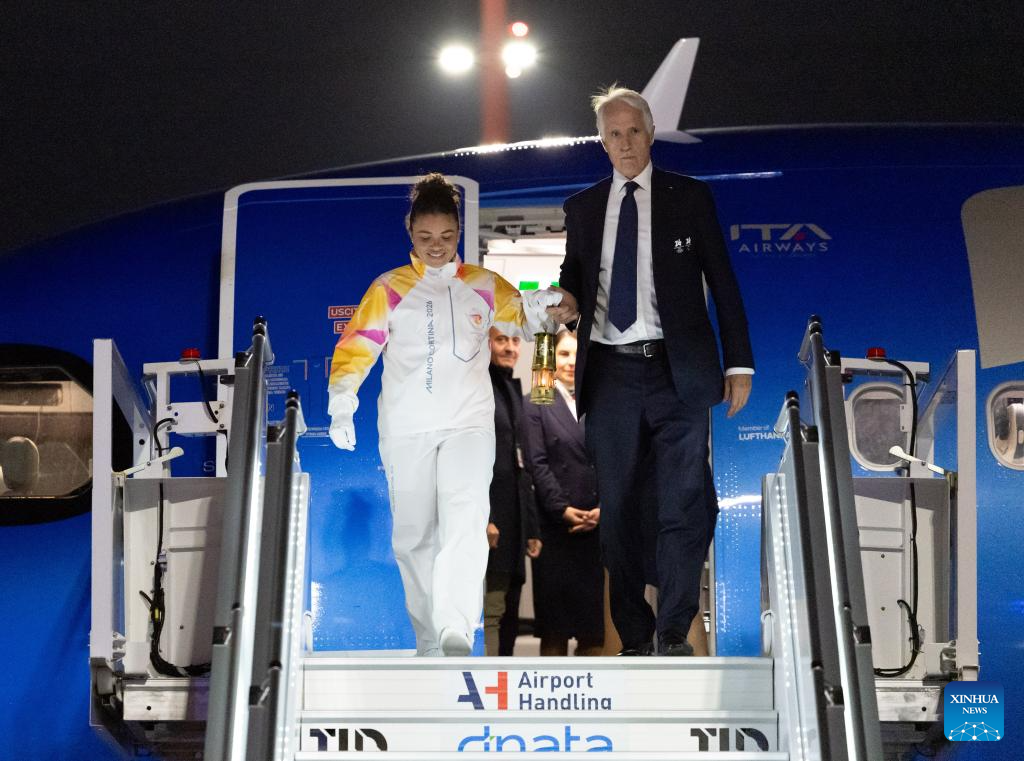 Olympic flame for 2026 Winter Games arrives in Italy