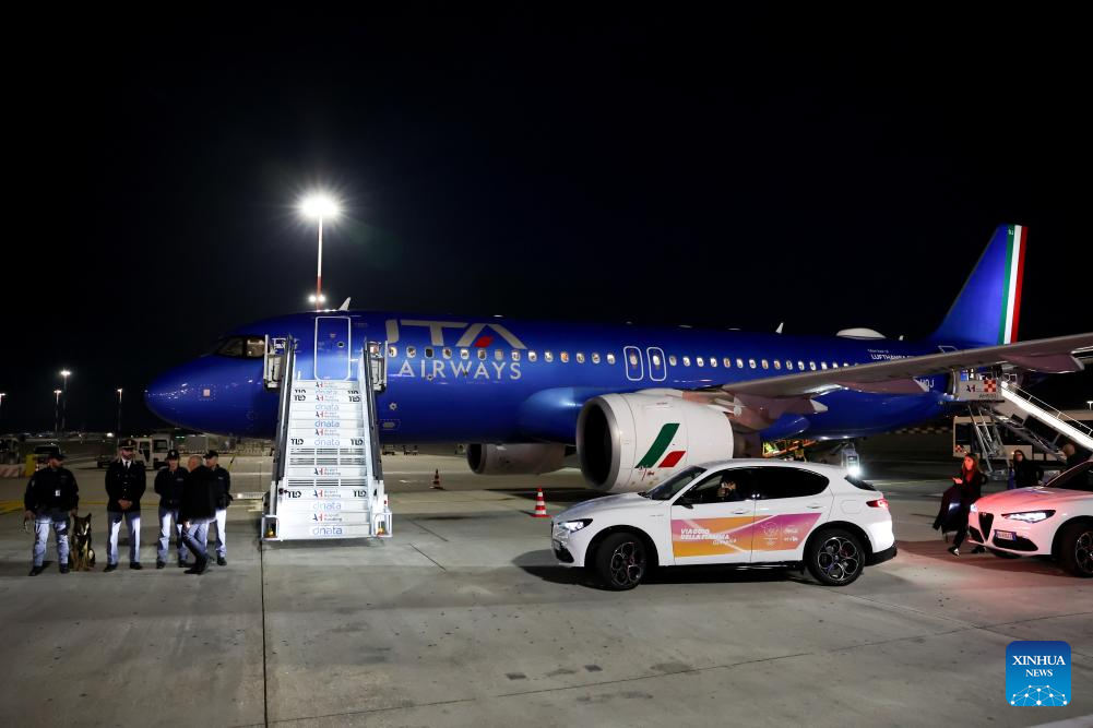 Olympic flame for 2026 Winter Games arrives in Italy