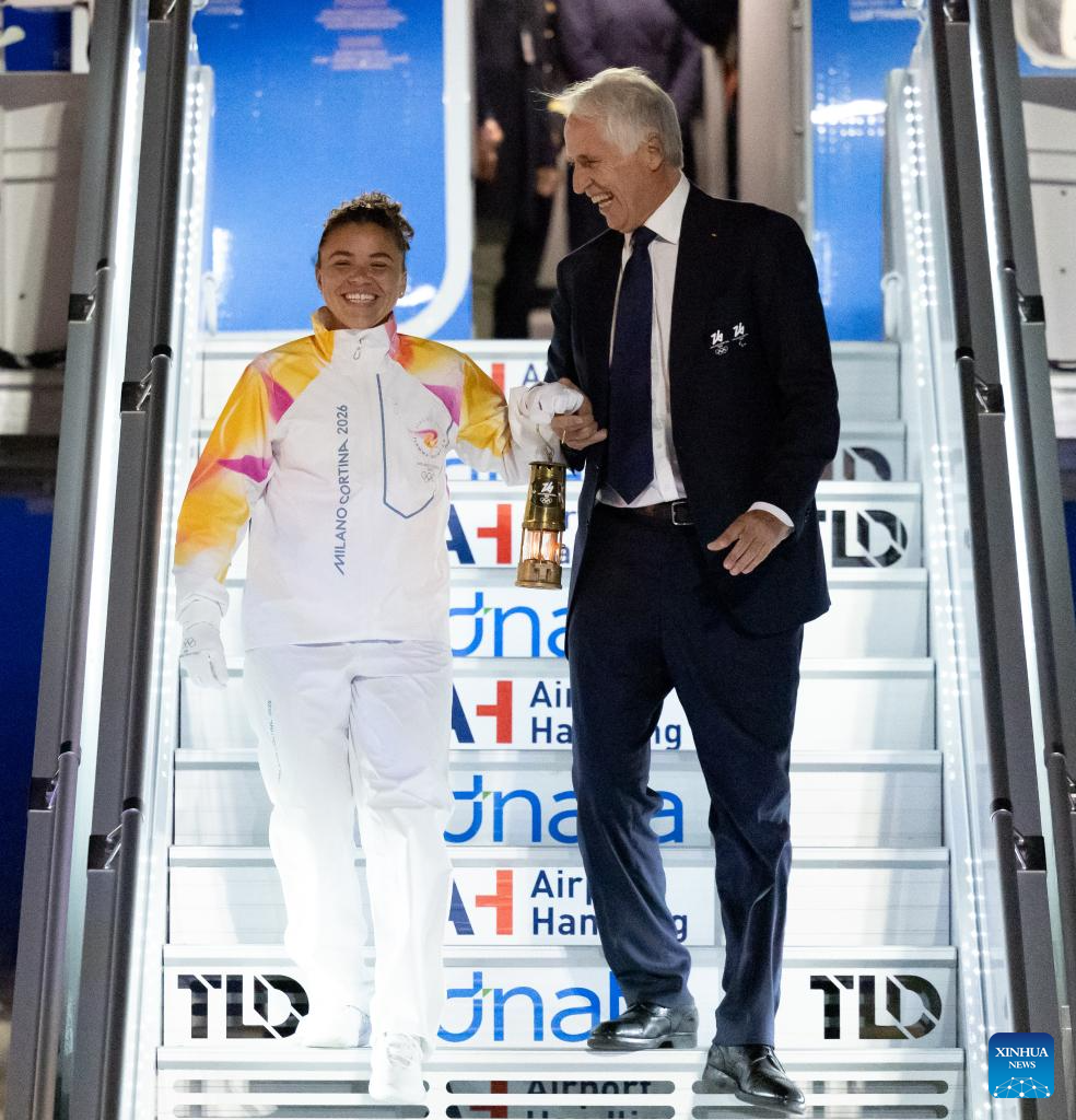 Olympic flame for 2026 Winter Games arrives in Italy