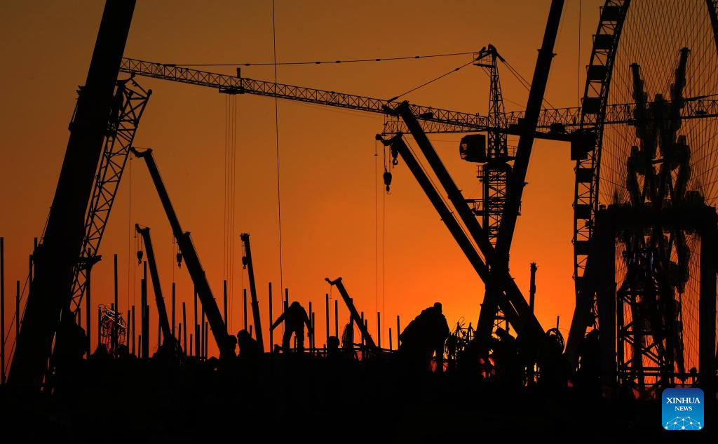 27th edition of Ice and Snow World in Harbin under construction