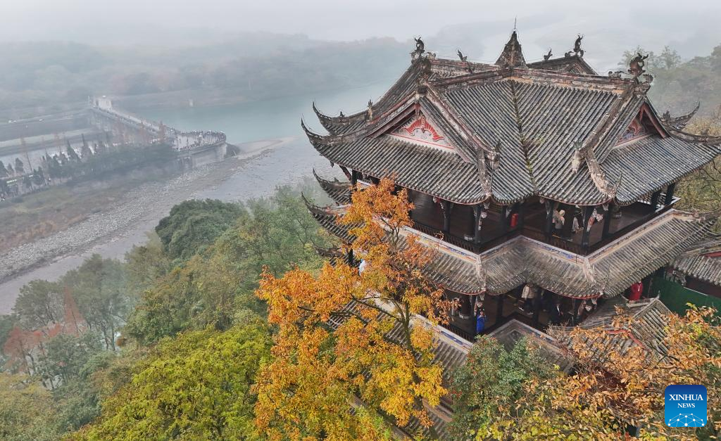A close look at Dujiangyan irrigation system in Chengdu, China