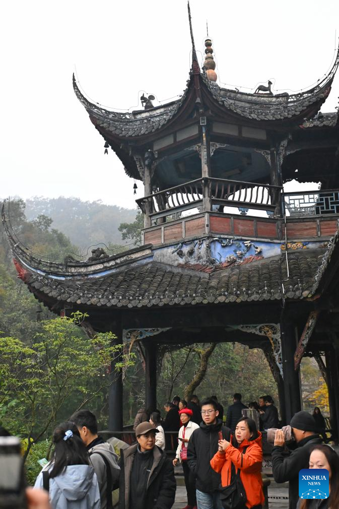 A close look at Dujiangyan irrigation system in Chengdu, China