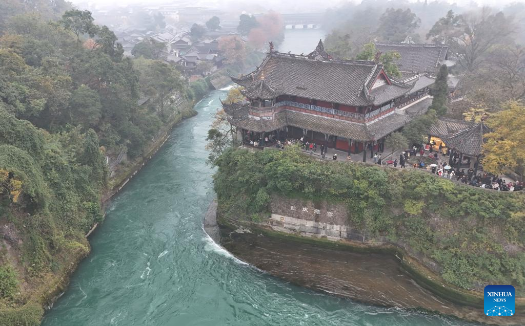 A close look at Dujiangyan irrigation system in Chengdu, China