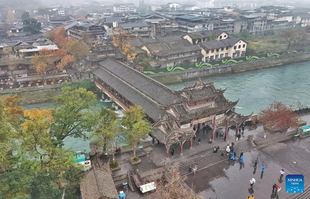 A close look at Dujiangyan irrigation system in Chengdu, China