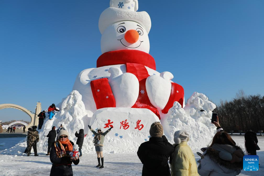 Iconic snow sculpture landscape of 38th Sun Island Int'l Snow Sculpture Art Expo unveiled