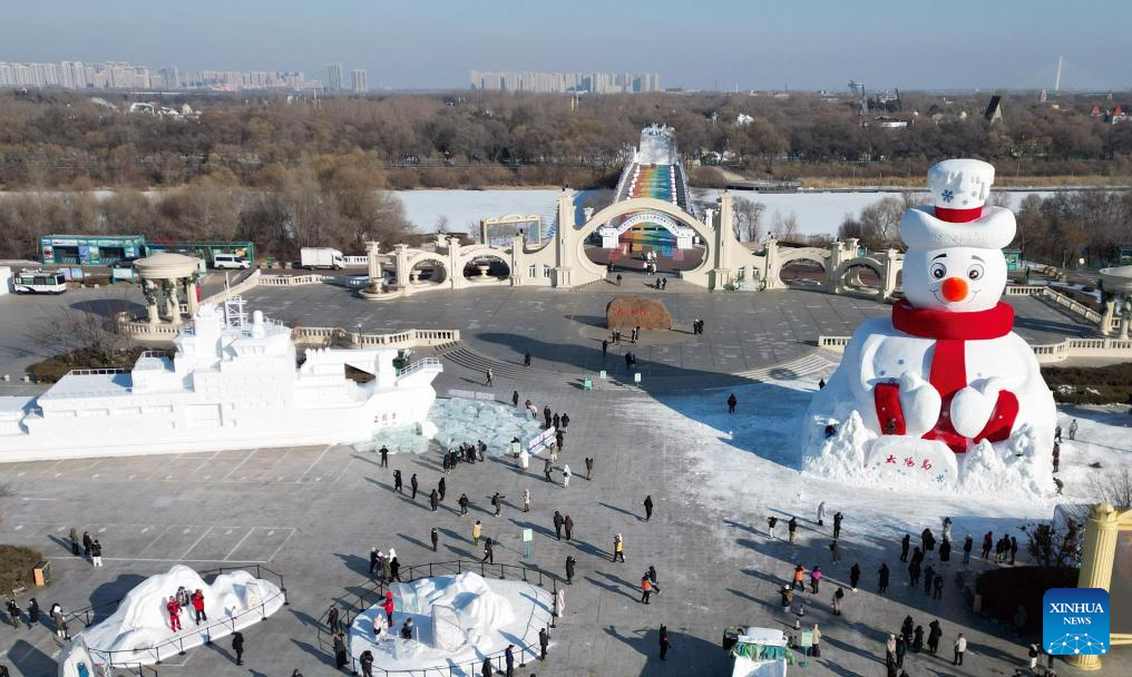 Iconic snow sculpture landscape of 38th Sun Island Int'l Snow Sculpture Art Expo unveiled