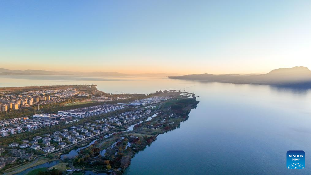 View of Dianchi Lake in Kunming, China's Yunnan