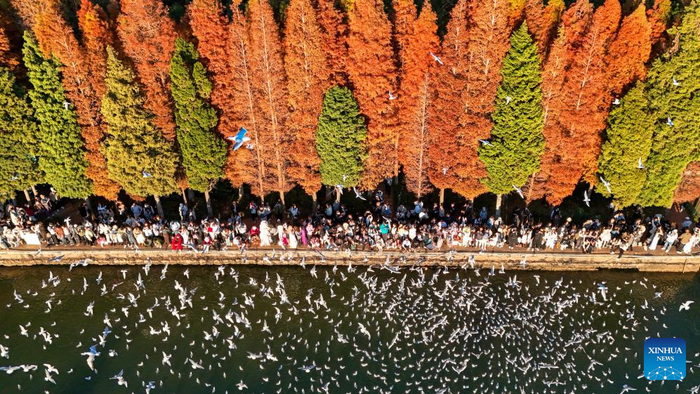 View of Dianchi Lake in Kunming, China's Yunnan