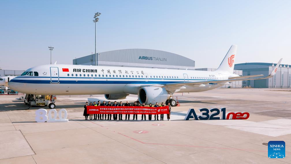 Airbus delivers 800th China-assembled A320 family aircraft