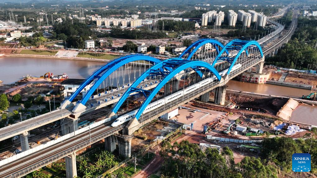 Construction of Pinglu Canal in China's Guangxi shows remarkable progress