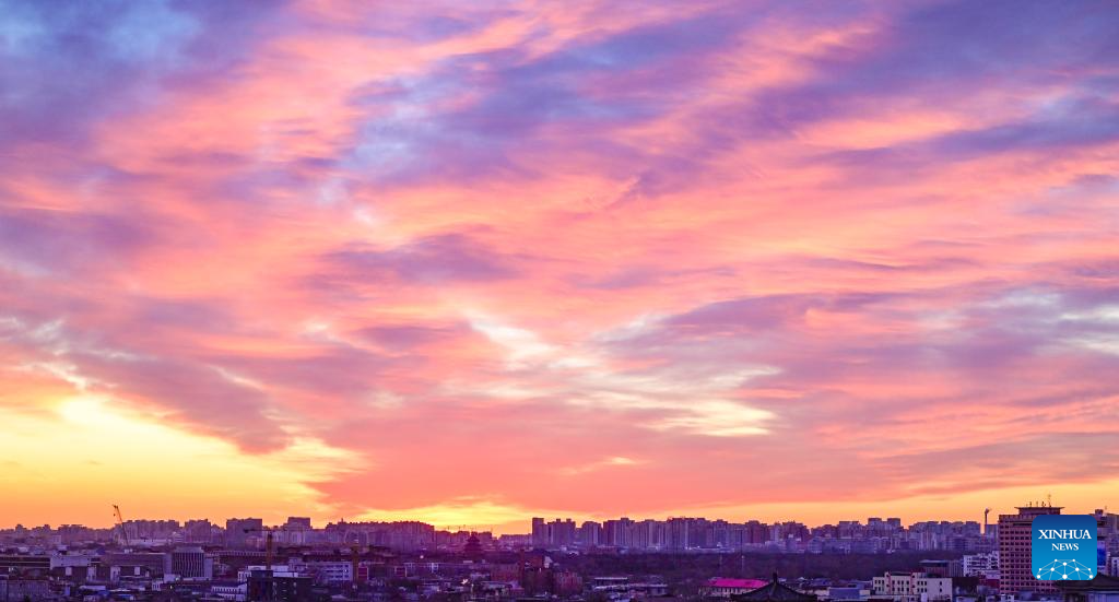 In pics: skyline in morning glow in Beijing