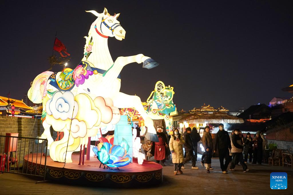 Lantern festival held in China's Xi'an to mark upcoming Chinese Lunar New Year