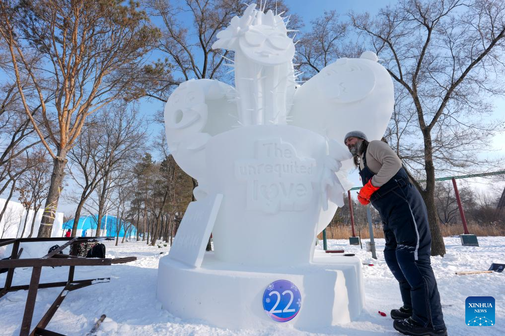 Snow sculpture competition concludes in China's Harbin