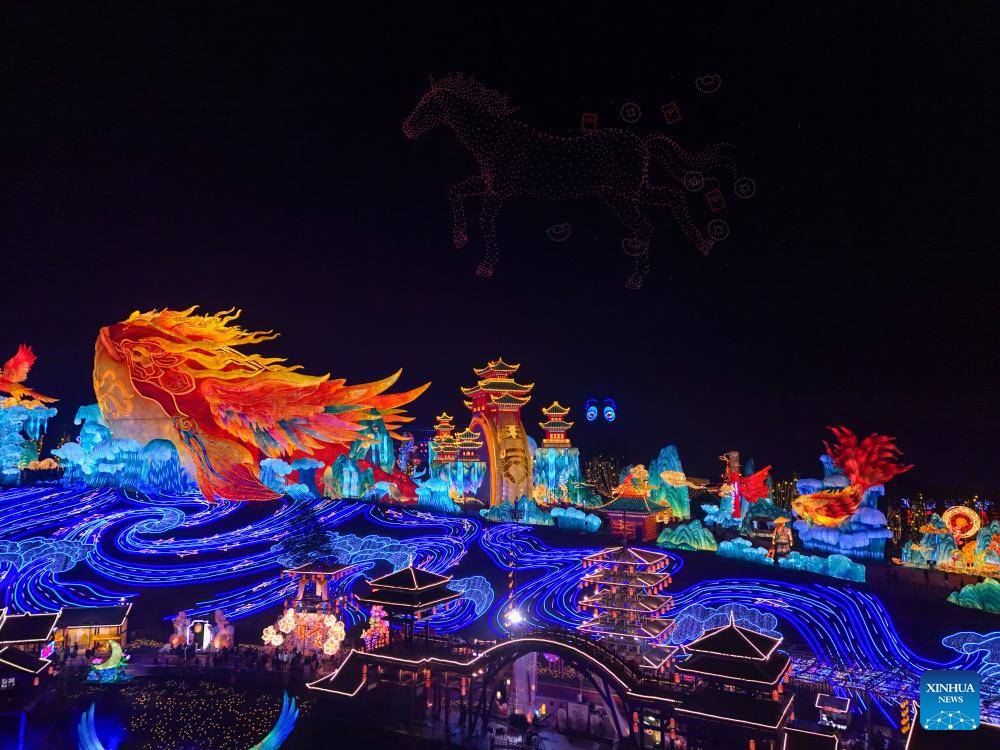 In pics: 32nd Zigong Int'l Dinosaur Lantern Show in China's Sichuan