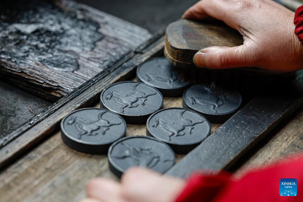 Shexian County in China's Anhui produces Hui ink sticks inspired by Chinese zodiac Year of Horse