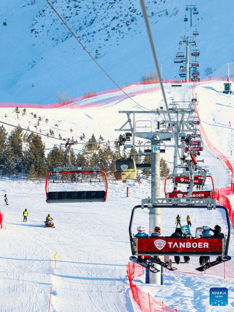 Major ski resorts gain strong popularity in Altay, NW China's Xinjiang