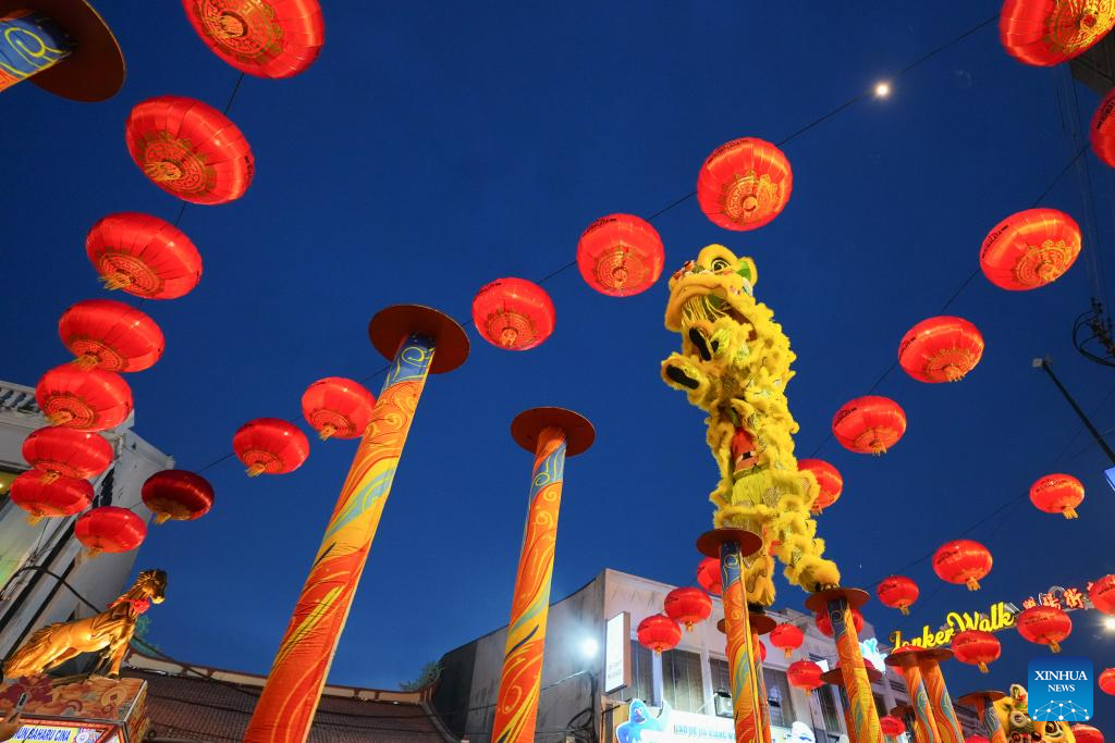Lantern Festival celebrated in Malacca, Malaysia