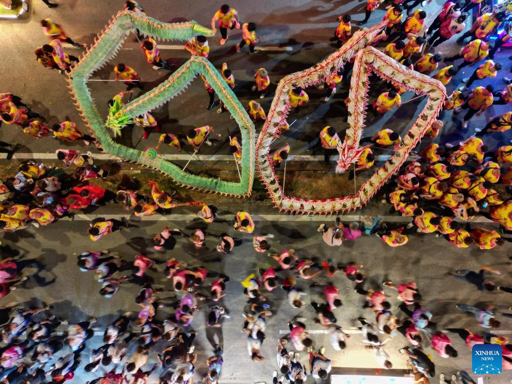 Traditional temple procession held in Johor Bahru, Malaysia