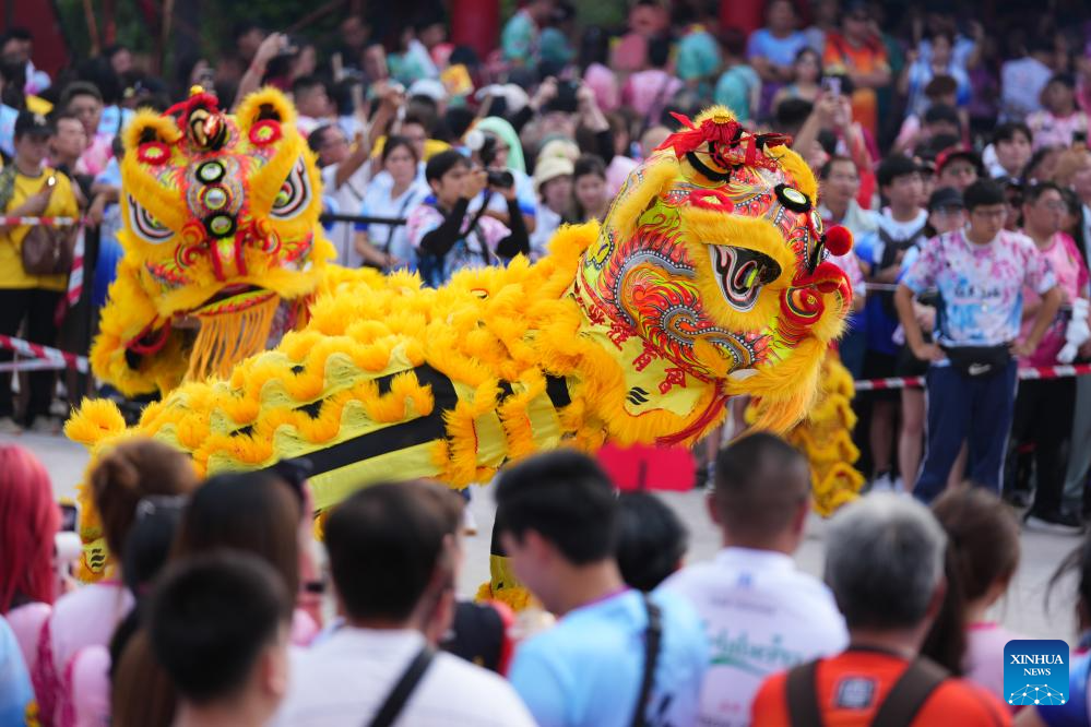 Traditional temple procession held in Johor Bahru, Malaysia
