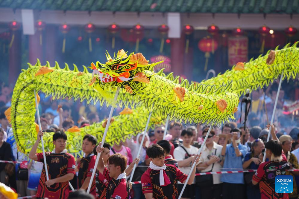 Traditional temple procession held in Johor Bahru, Malaysia