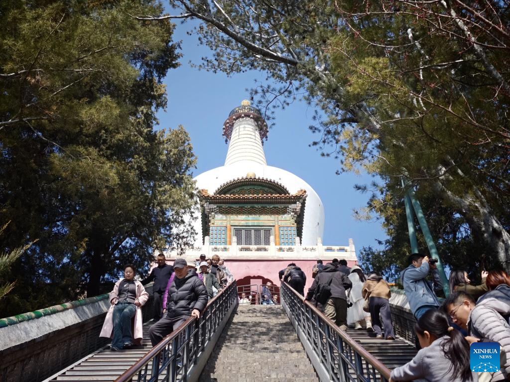Spring view of Beihai Park in Beijing