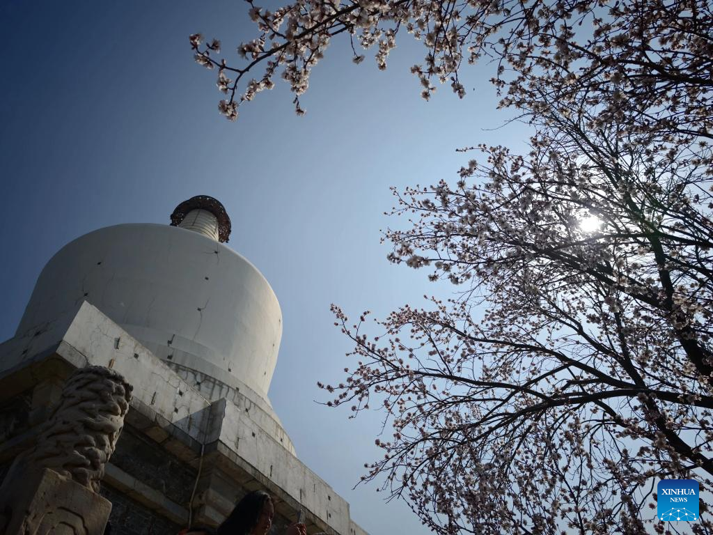 Spring view of Beihai Park in Beijing