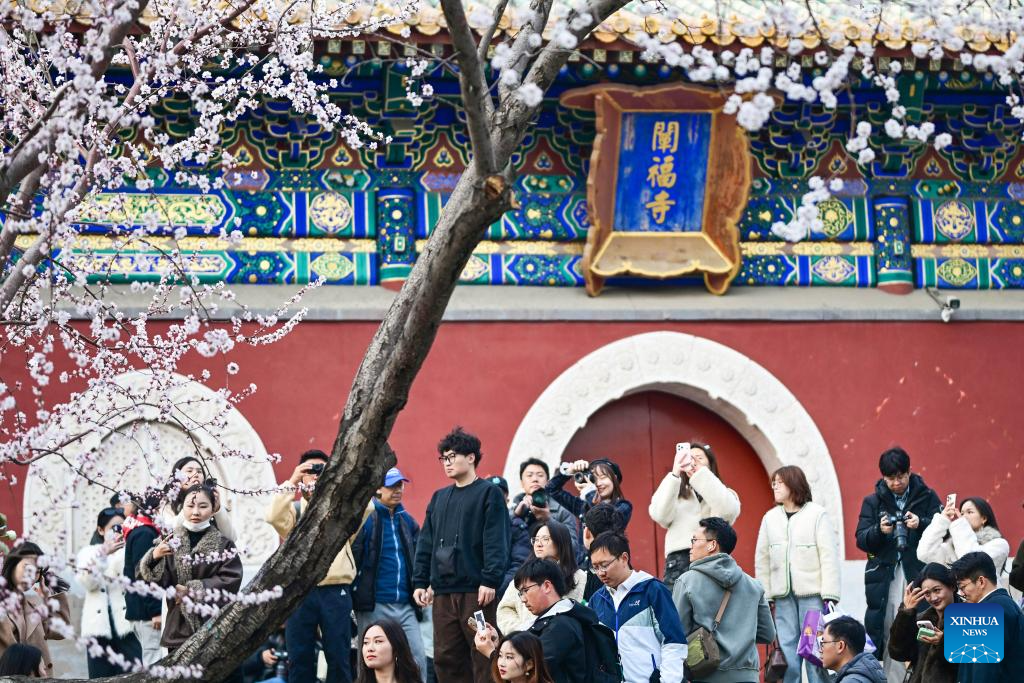 Spring view of Beihai Park in Beijing