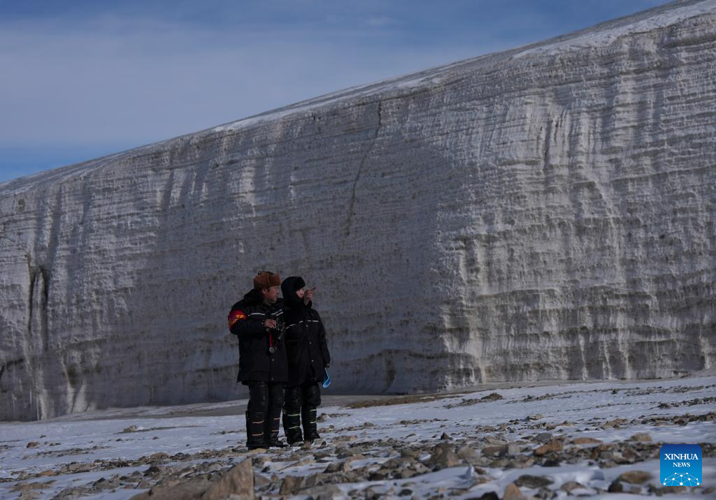 Scenery of Bayi Glacier in Qilian County, China's Qinghai