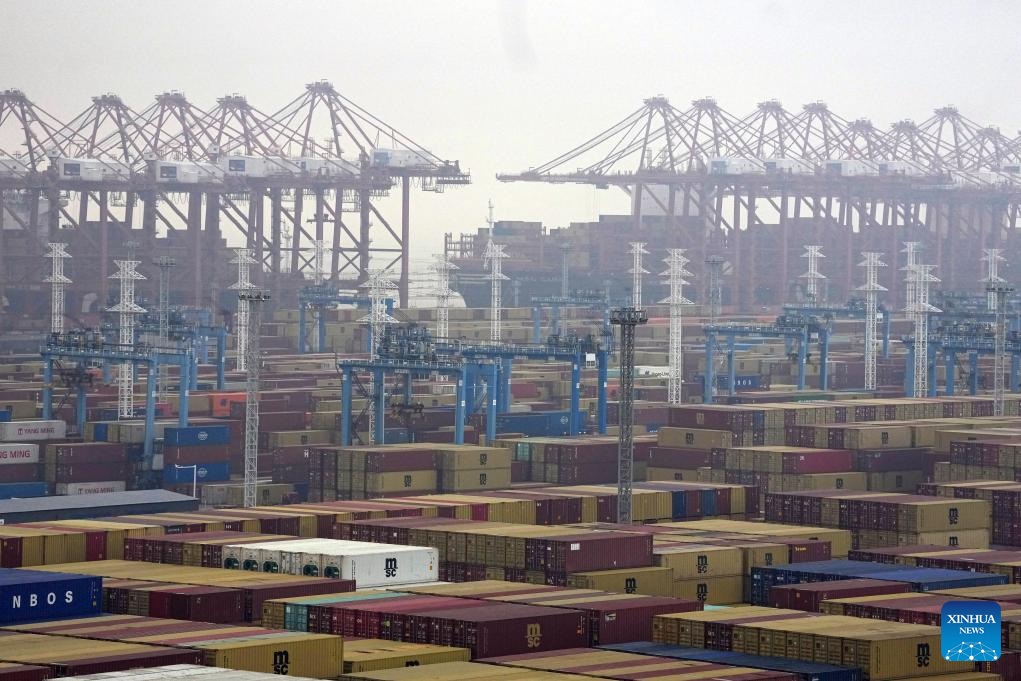 Ningbo-Zhoushan Port in east China's Zhejiang records rising container throughput