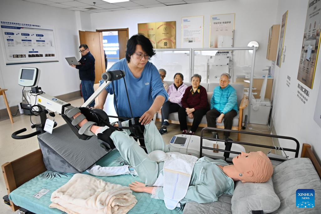 Elderly care robots trained, tested in E China's Shandong