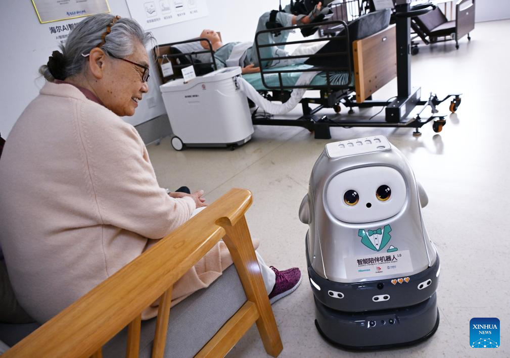 Elderly care robots trained, tested in E China's Shandong