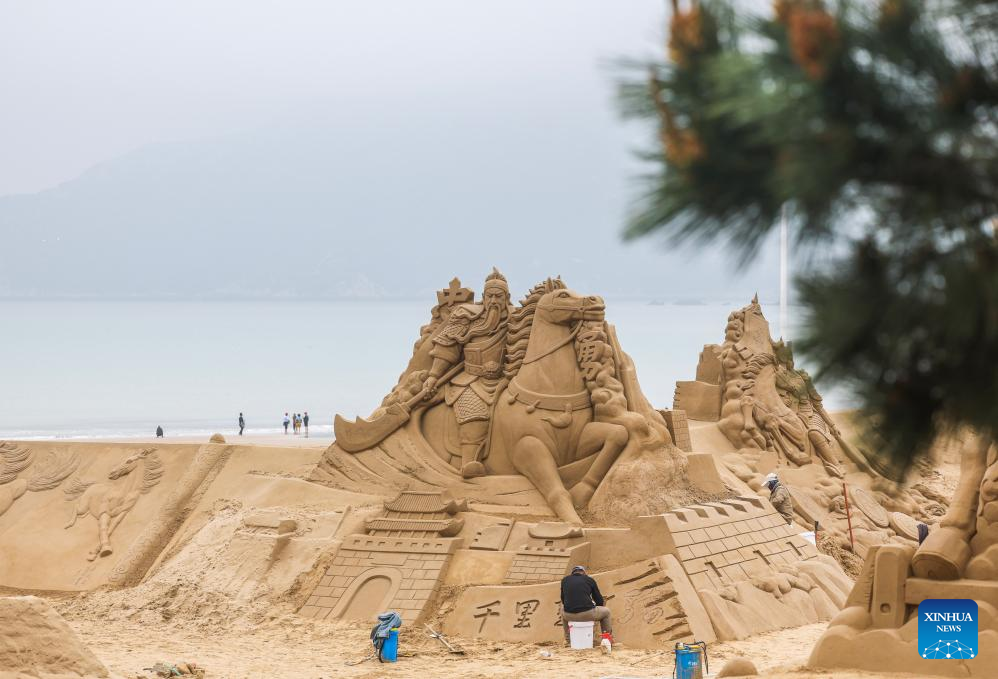 Preparation for 2026 Zhoushan sand sculpture exhibition progresses smoothly