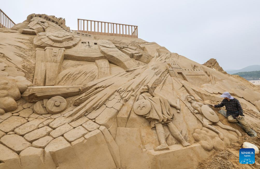 Preparation for 2026 Zhoushan sand sculpture exhibition progresses smoothly