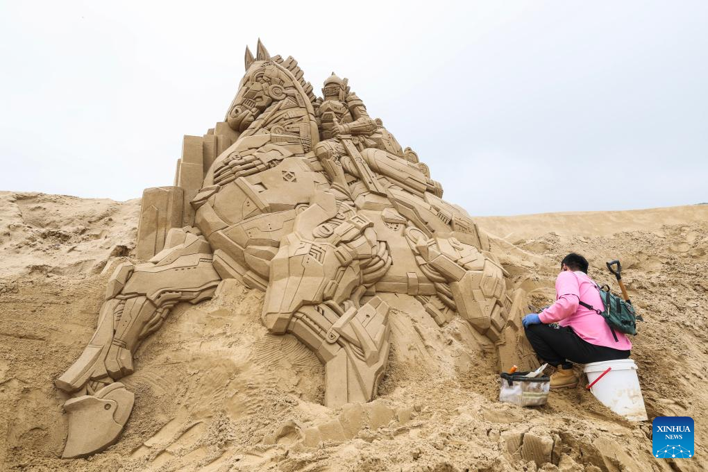 Preparation for 2026 Zhoushan sand sculpture exhibition progresses smoothly