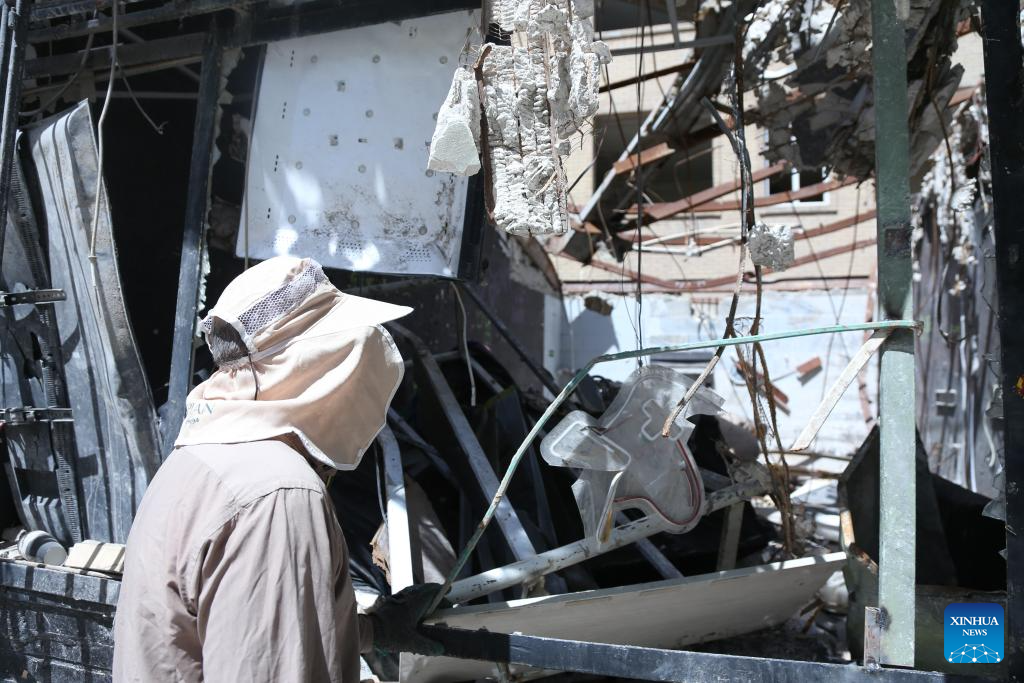 Buildings destroyed in U.S. and Israeli strikes seen in Tehran, Iran