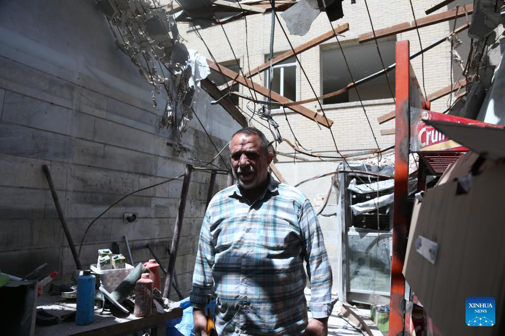 Buildings destroyed in U.S. and Israeli strikes seen in Tehran, Iran