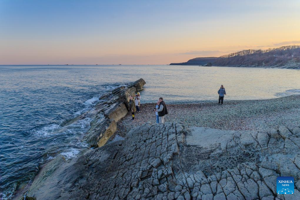 Scenery of Glass Beach in Ussuri Bay, Russia