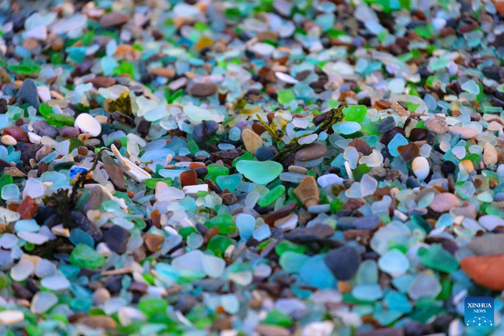 Scenery of Glass Beach in Ussuri Bay, Russia