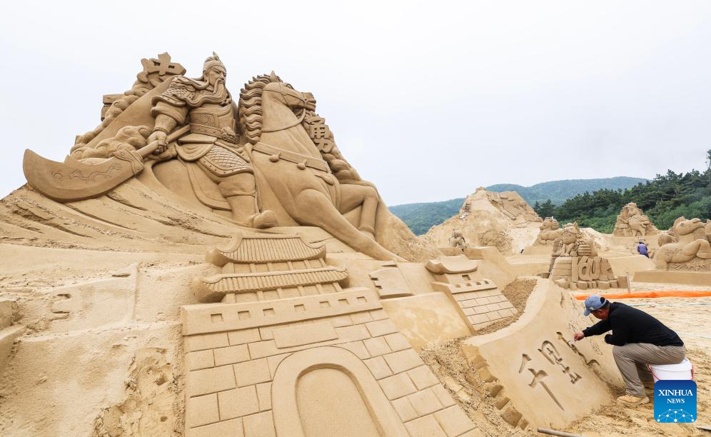Preparation for 2026 Zhoushan sand sculpture exhibition progresses smoothly