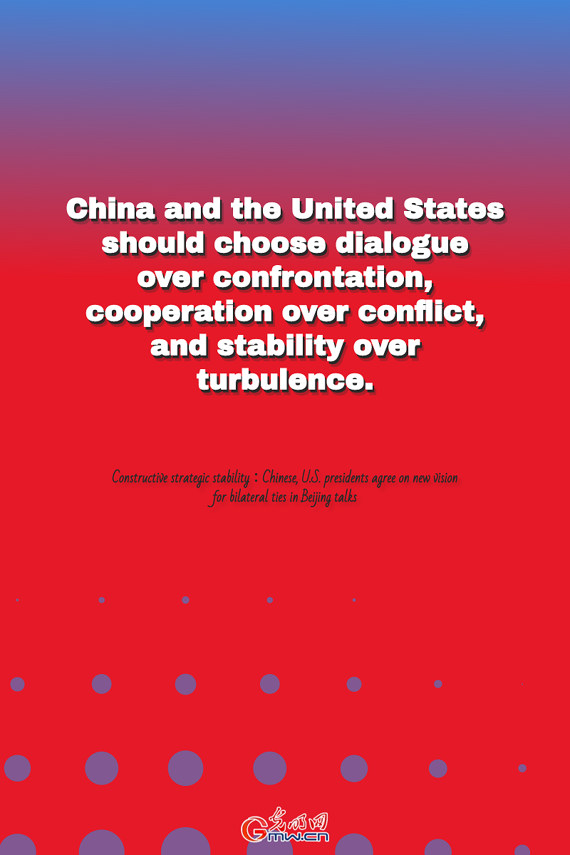 Constructive strategic stability: Chinese, U.S. presidents agree on new vision for bilateral ties in Beijing talks Constructive strategic stability: Chinese, U.S. presidents agree on new vision for bilateral ties in Beijing talks