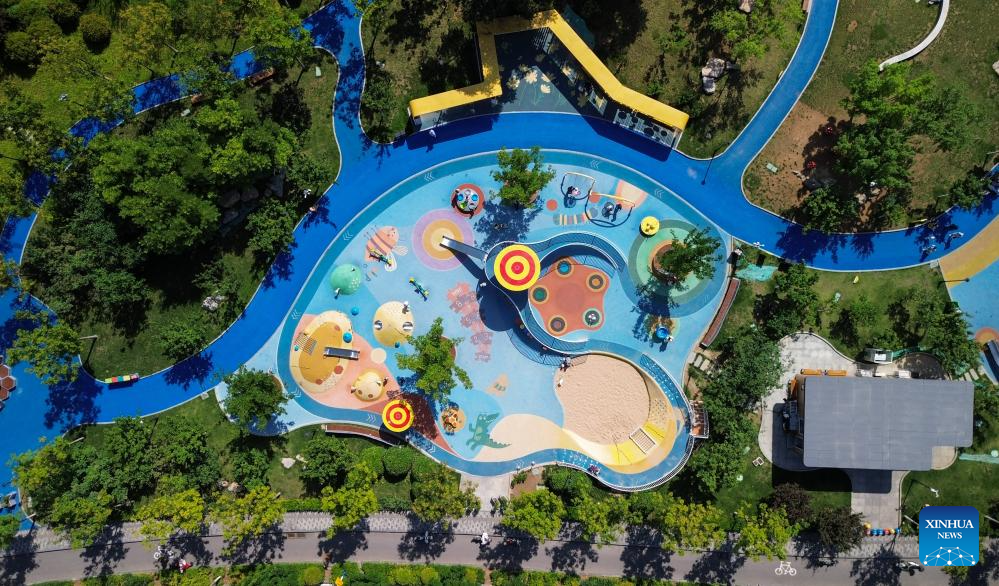 Child-friendly parks in China's Jinan support healthy growth of children