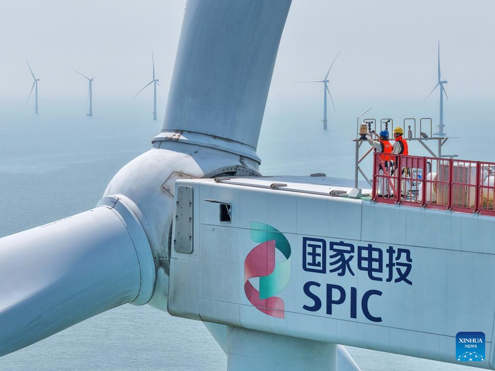 Maintenance underway at offshore wind farm in Jiangsu to ensure stable power supply