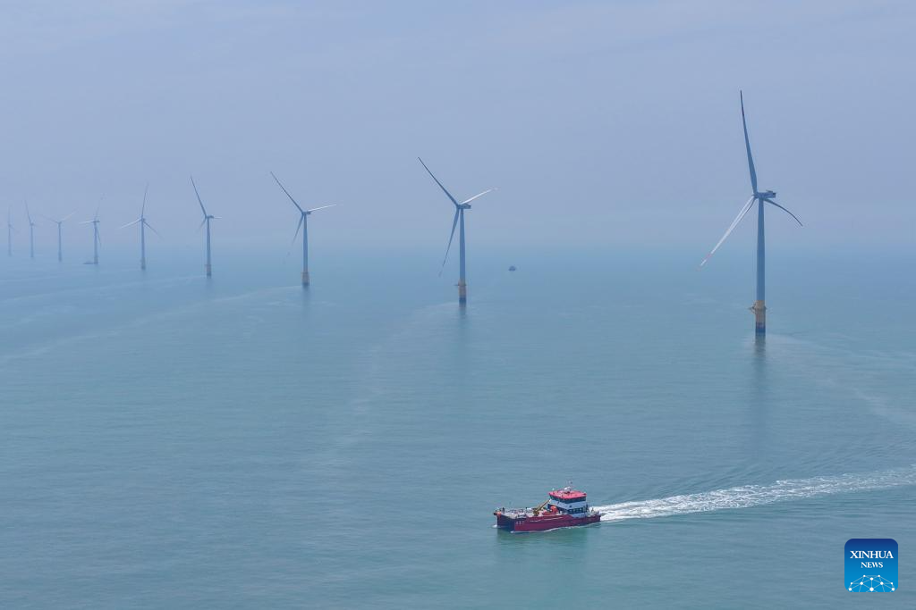 Maintenance underway at offshore wind farm in Jiangsu to ensure stable power supply